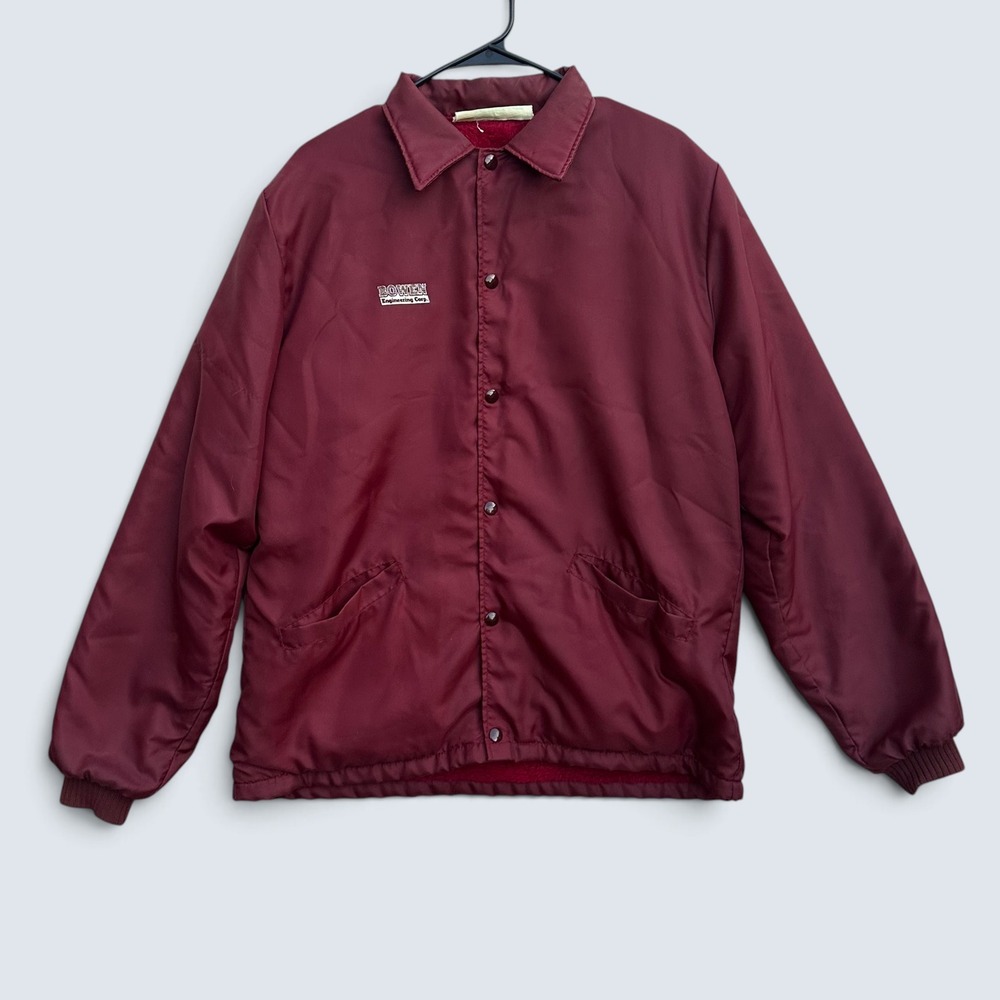 Vintae Holloway Fleece Lined XL Jacket Mens Burgundy USA Made Workwear